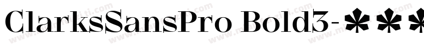 ClarksSansPro Bold3字体转换